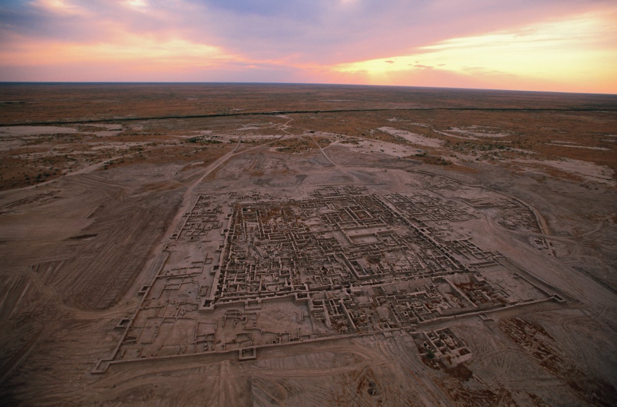 Aerial of excavation site; Oxus Civilization; Turkmenistan; Gonor Depe site; Victor S..., 2004 (zdjęcie) autorstwa Kenneth Garrett