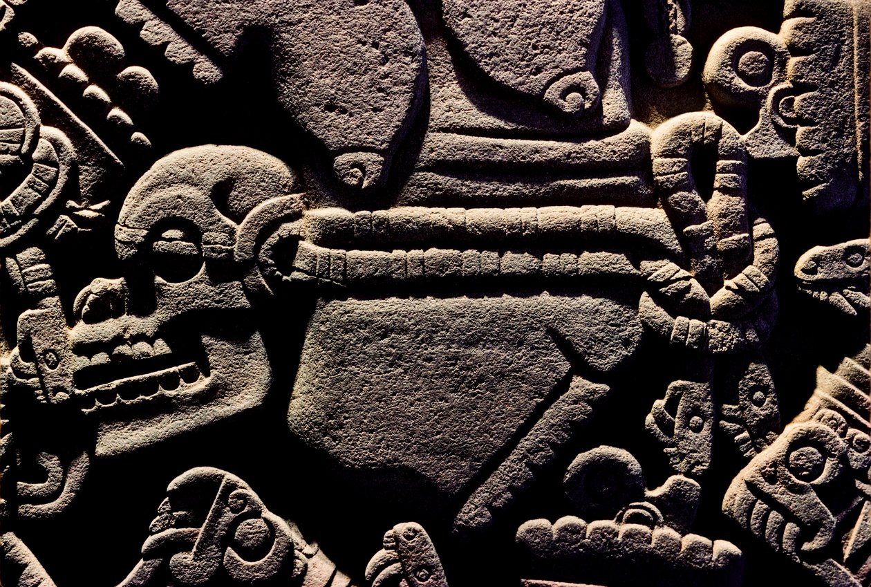Ameryka; archeologia; Meksyk; Templo Mayor; Wielka Świątynia Azteków; Coyolxauqui, 2010 (zdjęcie) autorstwa Kenneth Garrett