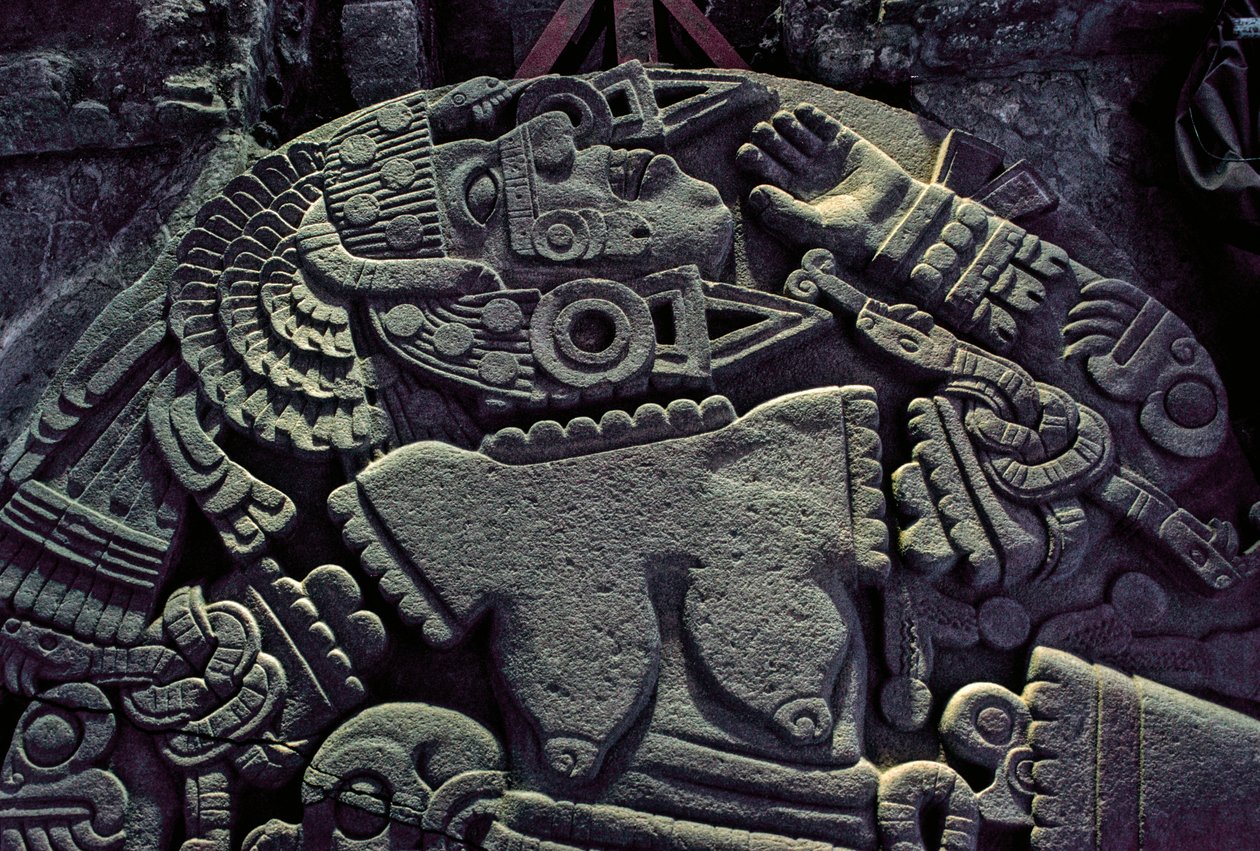 Ameryka; archeologia; Meksyk; Templo Mayor; Wielka Świątynia Azteków; Coyolxauqui, 2010 (zdjęcie) autorstwa Kenneth Garrett
