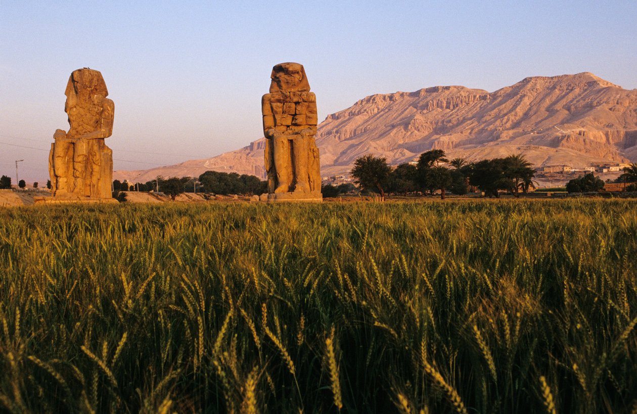 Kolosy Memnona; Amenhotep III; autorstwa Kenneth Garrett