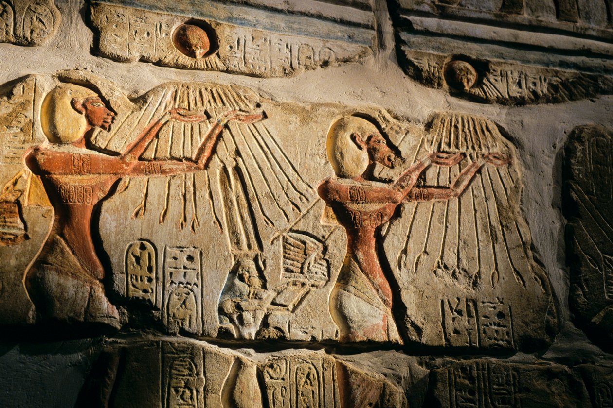 Egipt; Amarna; mm6741; archeologia; artefakt; XVIII dynastia; Akhenaten; Amenhotep IV,..., 2001 (zdjęcie) autorstwa Kenneth Garrett