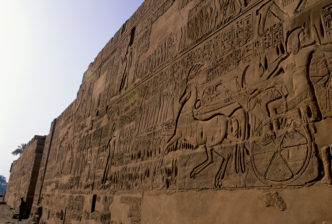 Egipt; mm6741; Bitwa pod Kadesz, Ramzes II, Świątynia w Karnaku, 2001 (foto) autorstwa Kenneth Garrett