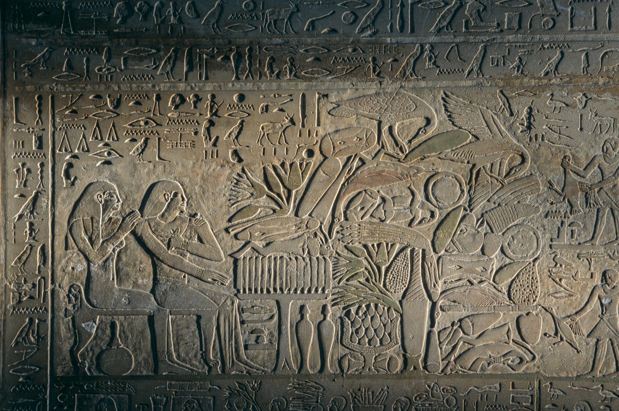 Relief z Abydos, artefakt; Egipt, 2005 r. (zdjęcie) autorstwa Kenneth Garrett