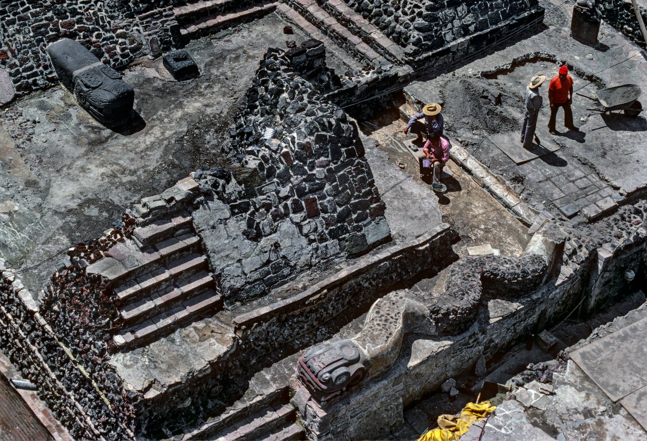 Tenochtitlan, Templo Mayor, Aztekowie, kalendarz, Meksyk, archeologia, miasto Meksyk, instytut..., 2010 (zdjęcie) autorstwa Kenneth Garrett