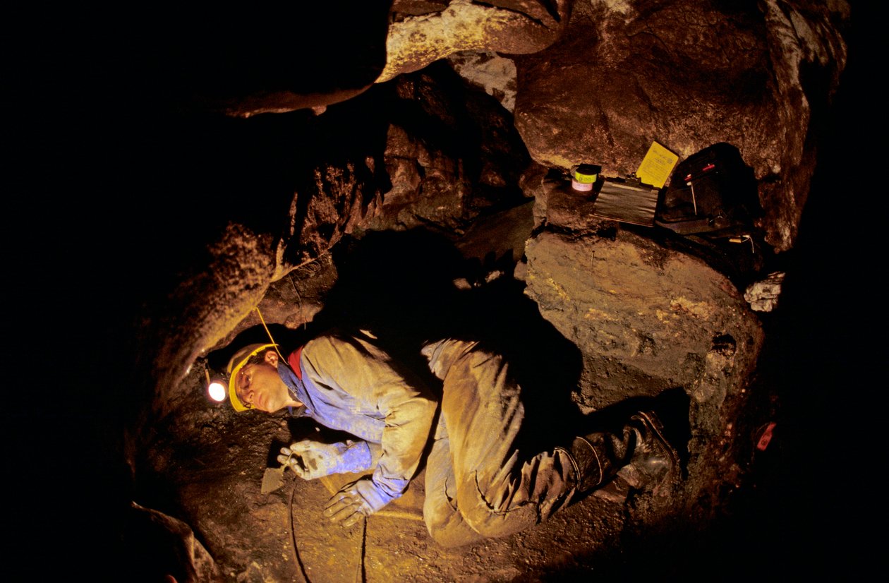 Kim byli pierwsi Amerykanie, Timothy Heaton, wykopaliska, On your Knees Cave, Prince..., 2008 (zdjęcie) autorstwa Kenneth Garrett