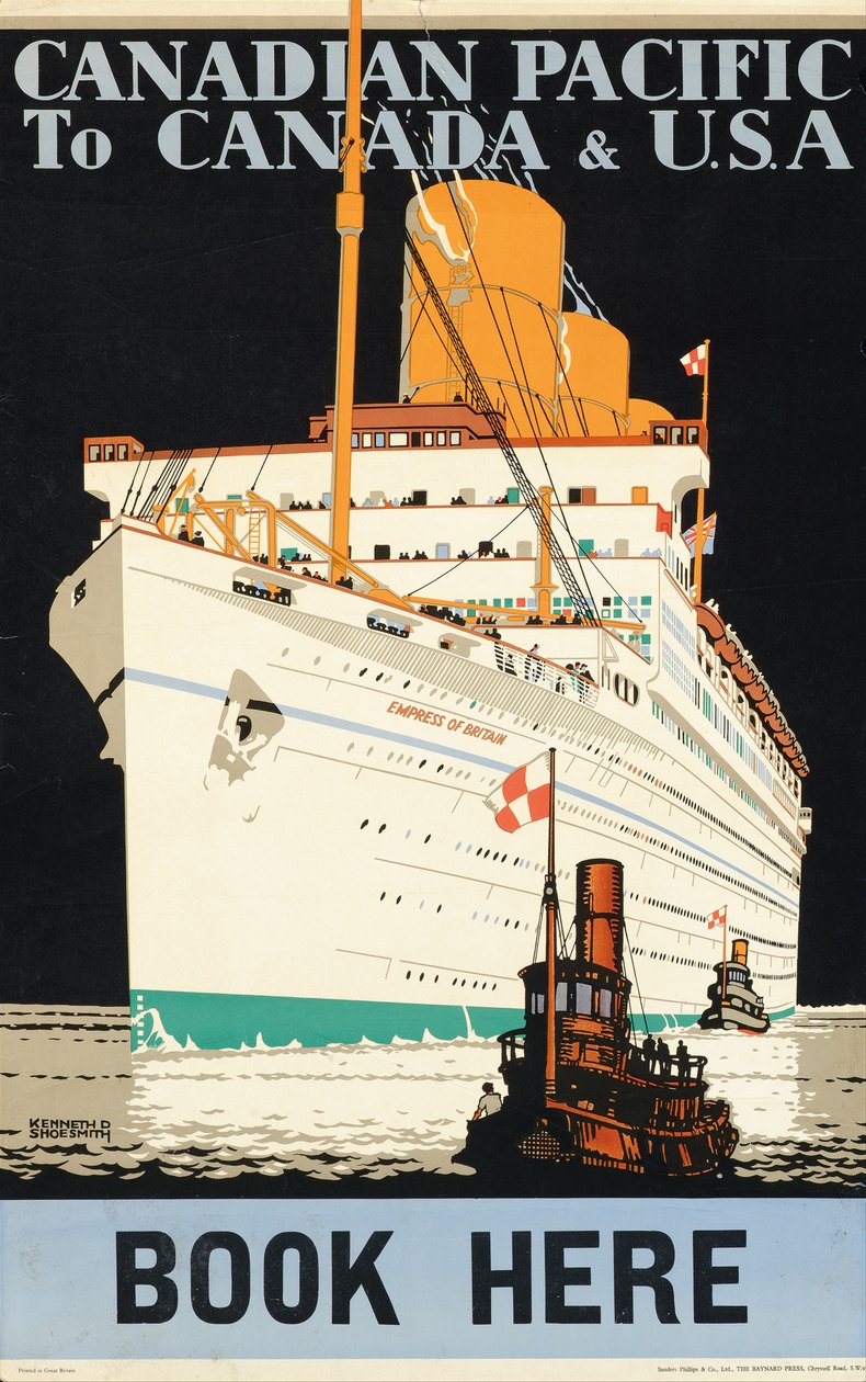 Plakat reklamujący „Canadian Pacific” autorstwa Kenneth Shoesmith