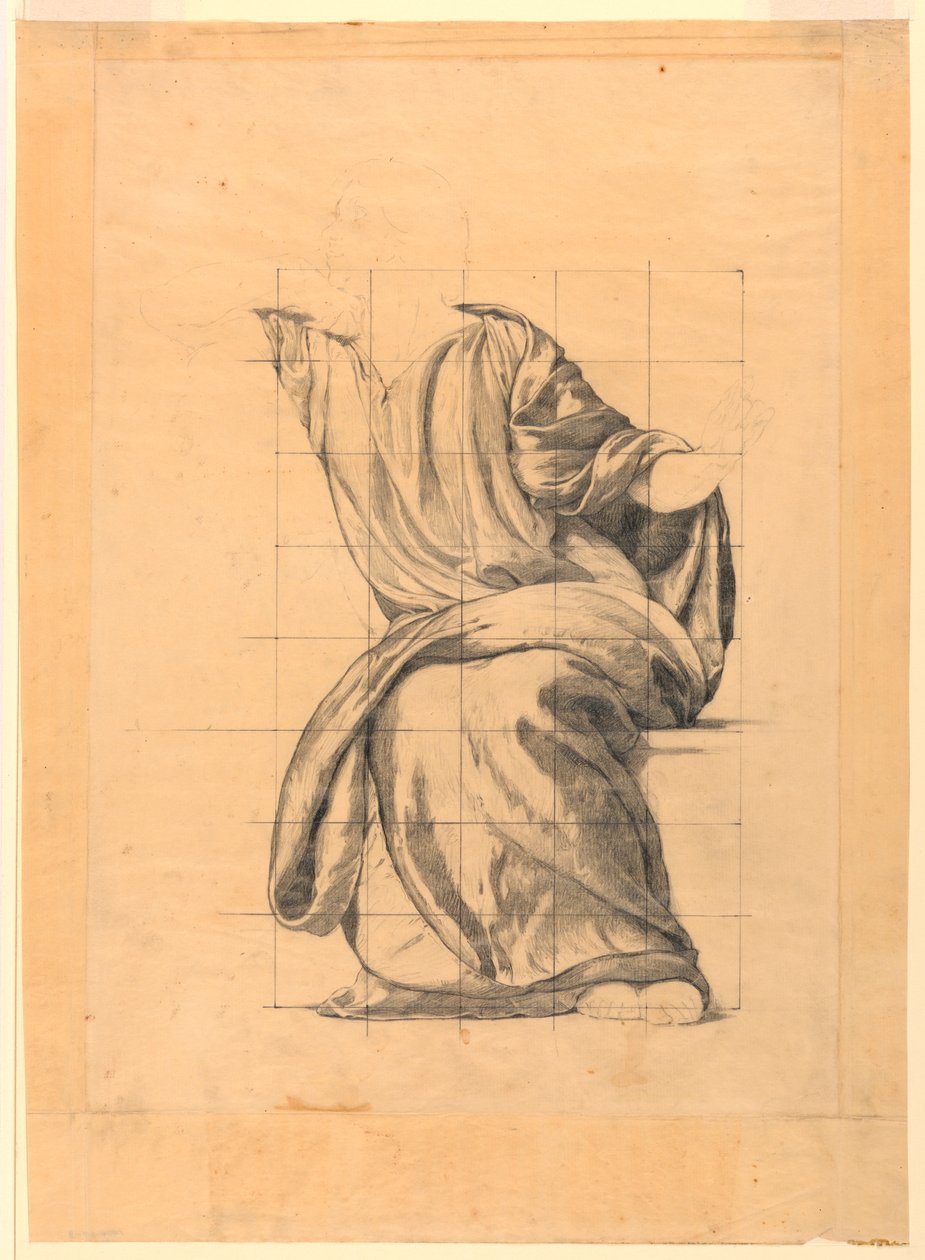 Drapery Study for Figure of Peace w „The Beneficence of the Law”, Mural w Essex County Court House, Newark, New Jersey autorstwa Kenyon Cox