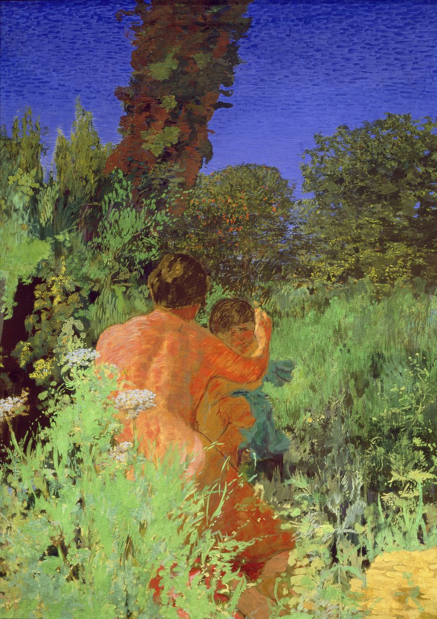 Dzieciństwo Jowisza, c.1919-20 (tempera na płótnie) autorstwa Ker Xavier Roussel