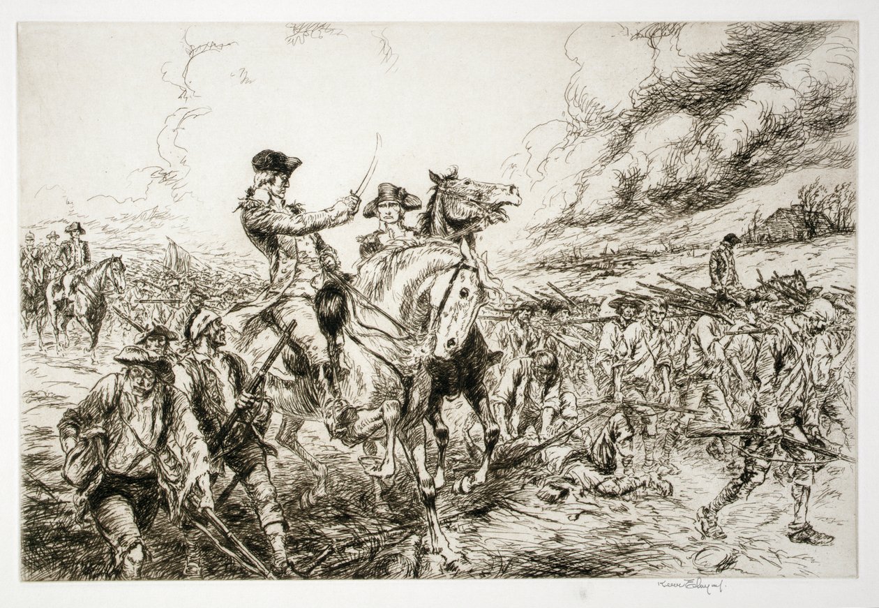 George Washington w Valley Forge autorstwa Kerr Eby
