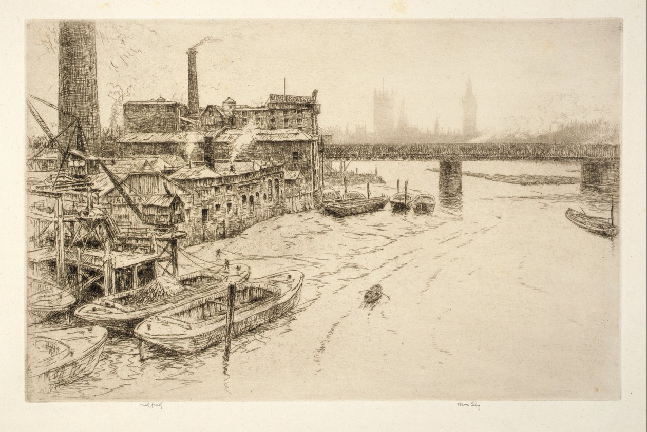 Hungerford Bridge, Londyn autorstwa Kerr Eby