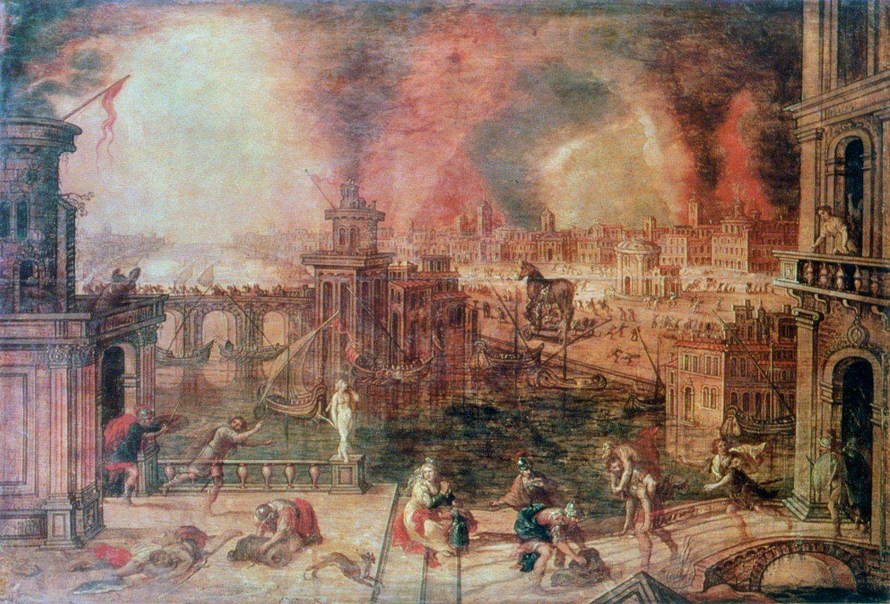 „Ogień Troi”, c. koniec XVI wieku autorstwa Kerstiaen de Keuninck