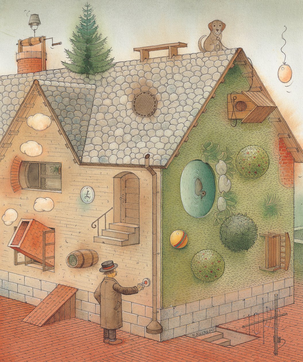 Czarny dzień, 2005 (wc na papierze) autorstwa Kestutis Kasparavicius
