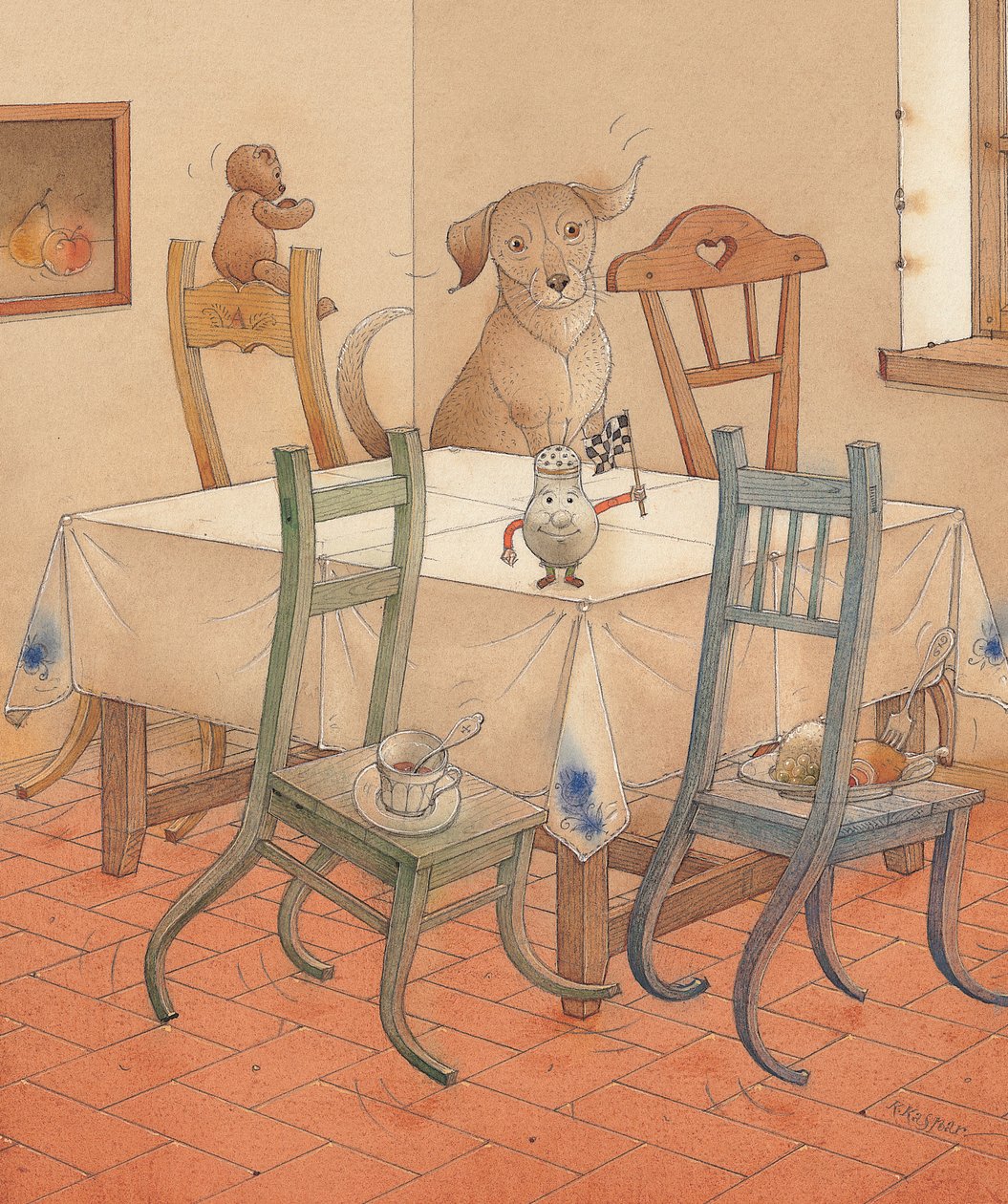 Wyścig Krzeseł, 2005 (wc na papierze) autorstwa Kestutis Kasparavicius