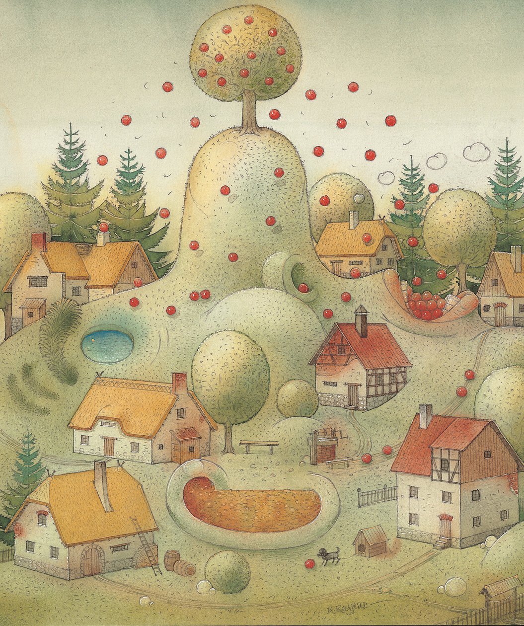 Góra, 2005 (wc na papierze) autorstwa Kestutis Kasparavicius