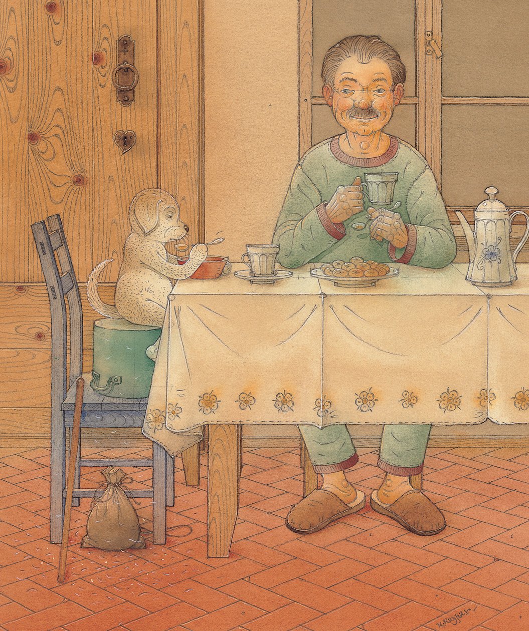 Tajemniczy gość, 2005 (wc na papierze) autorstwa Kestutis Kasparavicius