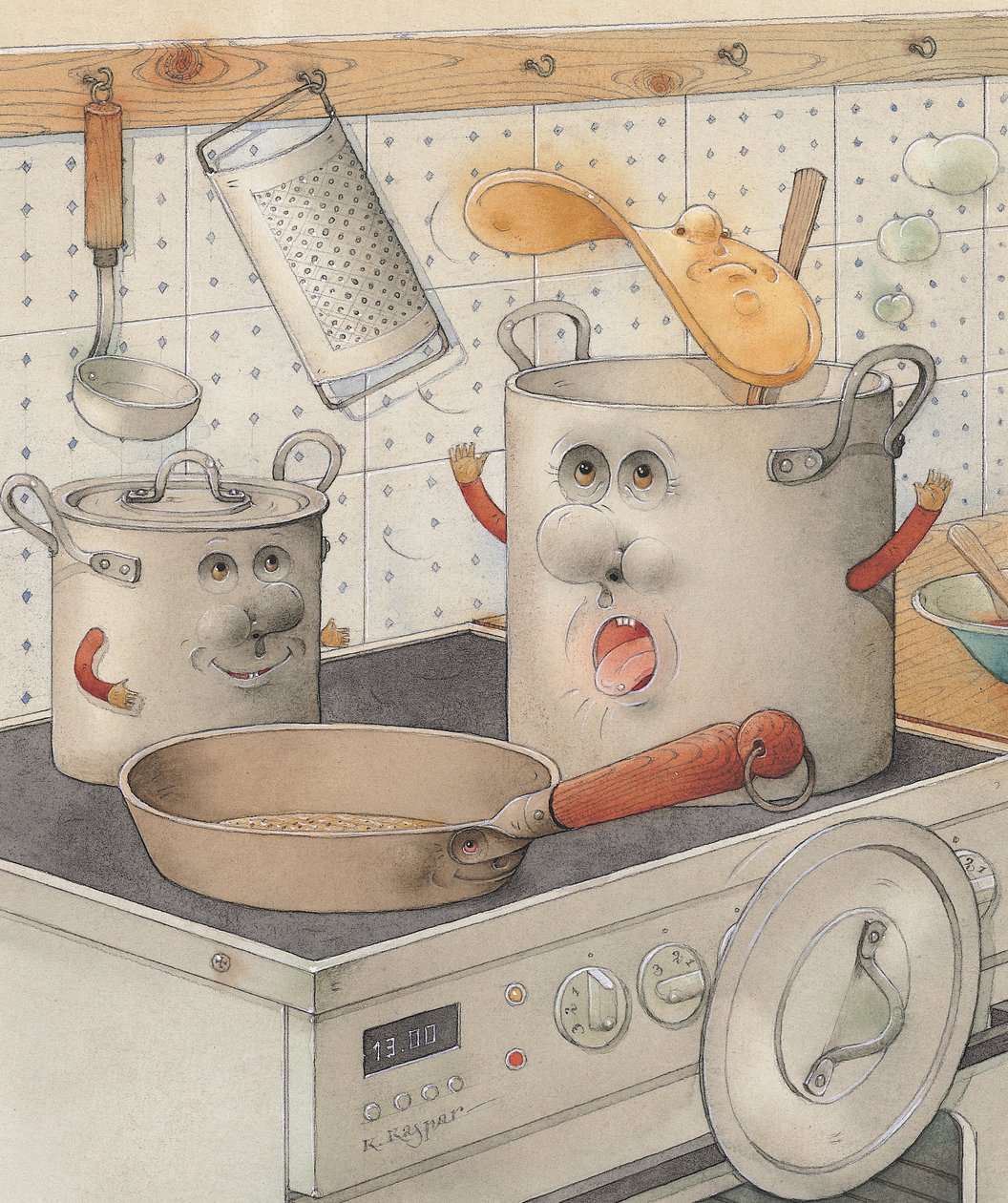 Na Kuchni, 2003 (wc na papierze) autorstwa Kestutis Kasparavicius