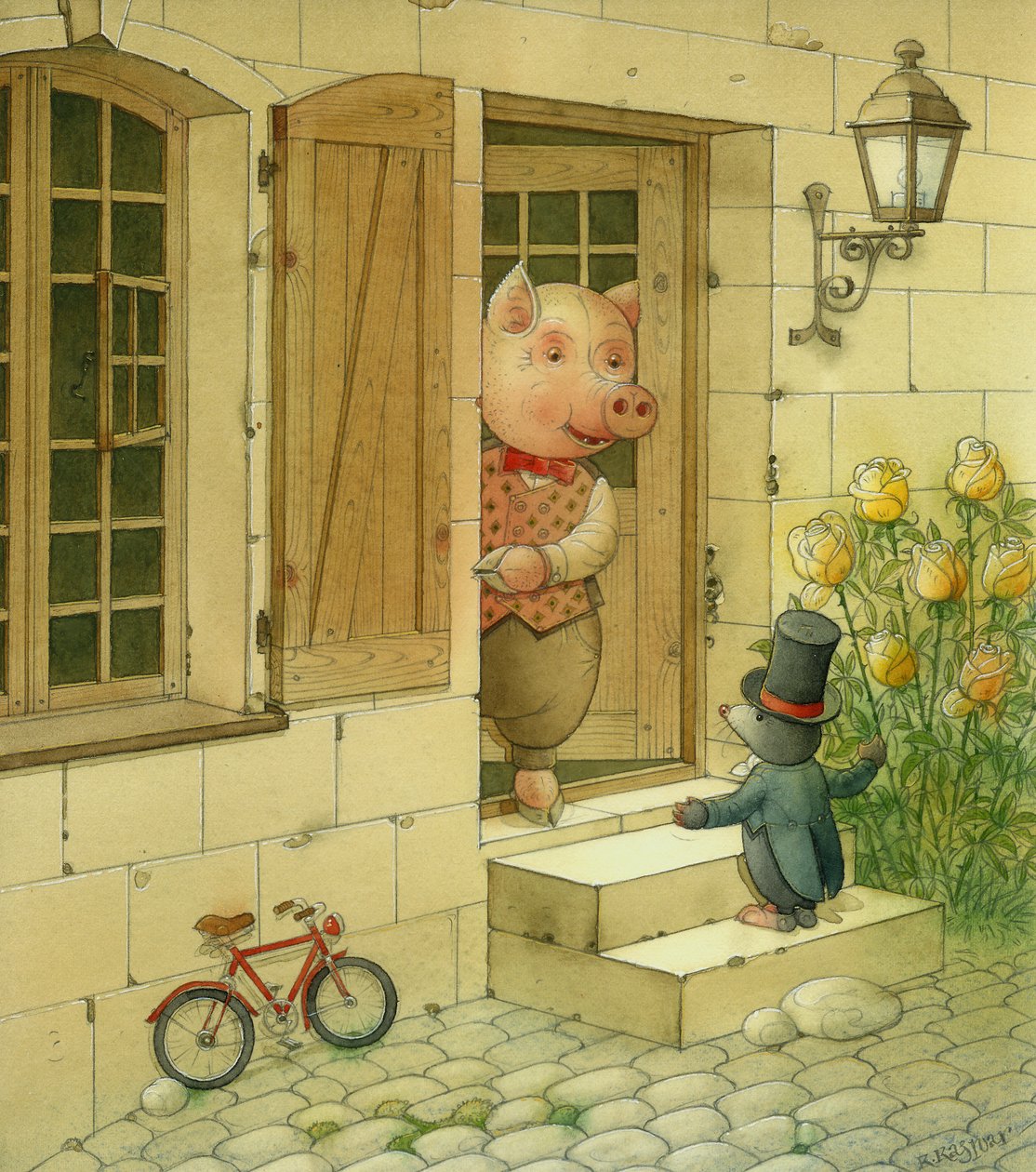 Pig Singer, 2006 (wc na papierze) autorstwa Kestutis Kasparavicius