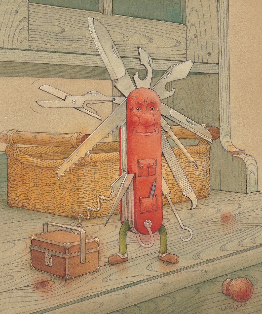 Scyzoryk, 2005 (wc na papierze) autorstwa Kestutis Kasparavicius