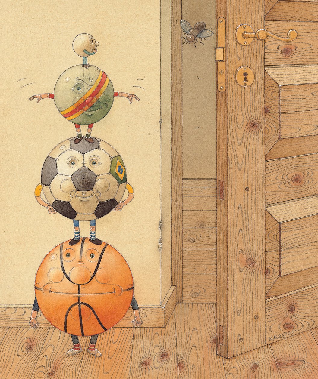 Straszna historia, 2005 (wc na papierze) autorstwa Kestutis Kasparavicius