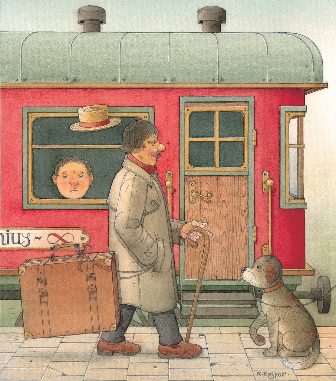 Walizka, 2006 (wc na papierze) autorstwa Kestutis Kasparavicius