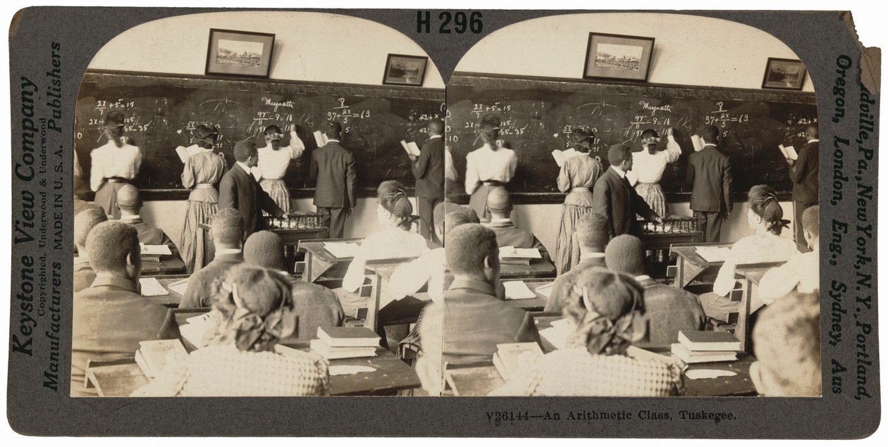 "Klasa arytmetyczna, Tuskegee, Alabama", ok. 1900 (zdjęcie) autorstwa Keystone View Company