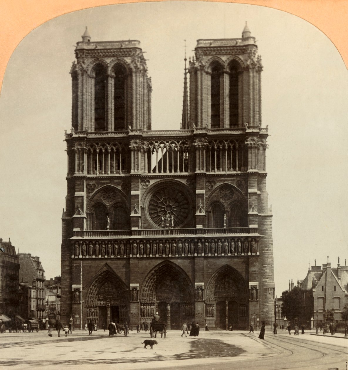 Notre Dame, Paryż, Francja, 1897. autorstwa Keystone View Company