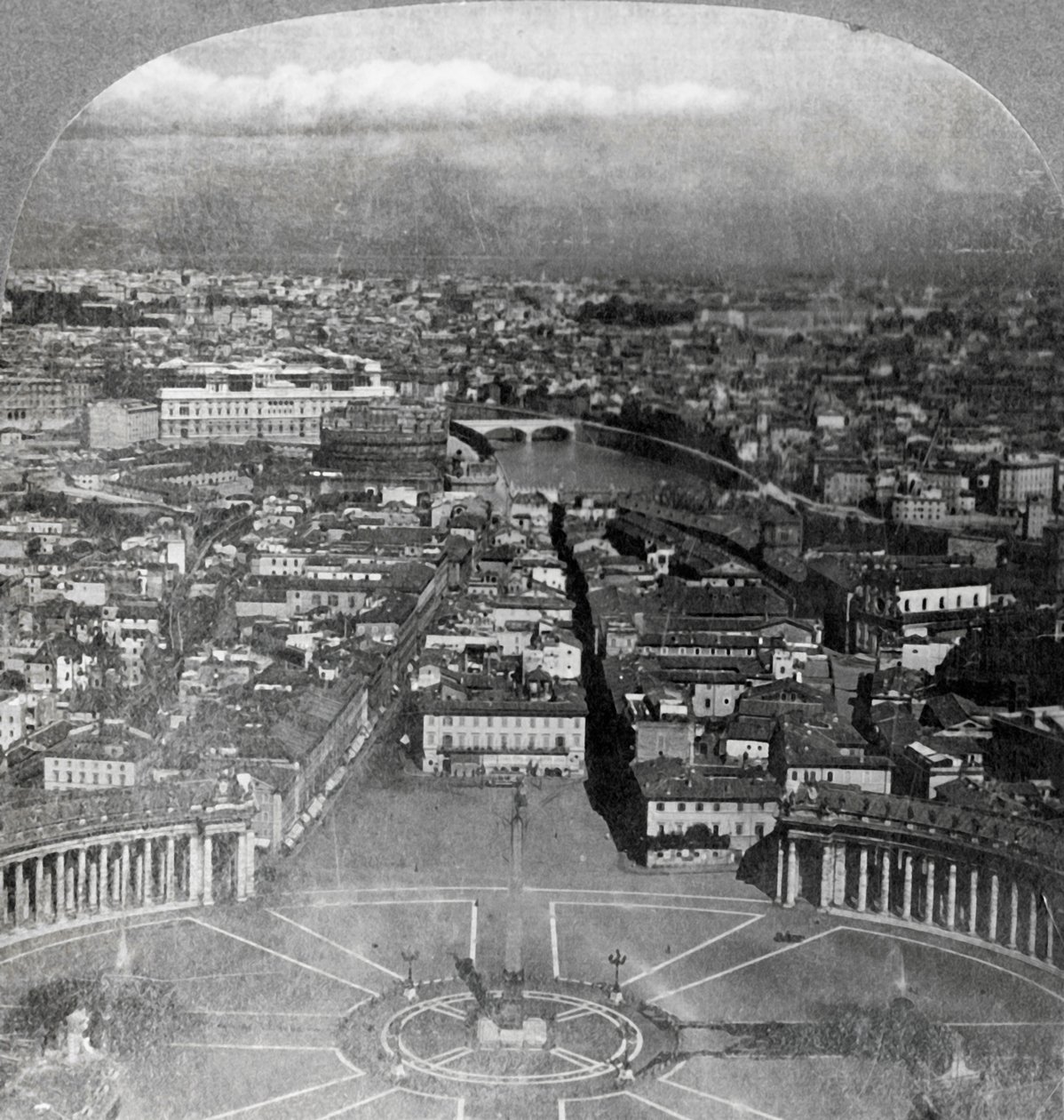Rzym, Wieczne Miasto, z balkonu św. Piotra Włochy, 1904. autorstwa Keystone View Company