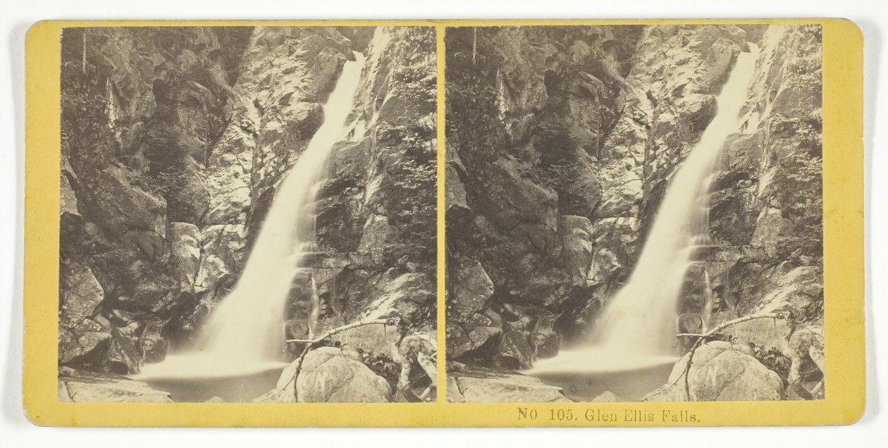 Wodospad Glen Ellis, 185575. Twórcy: Kilburn Brothers, BW Kilburn. autorstwa Kilburn Brothers, BW Kilburn