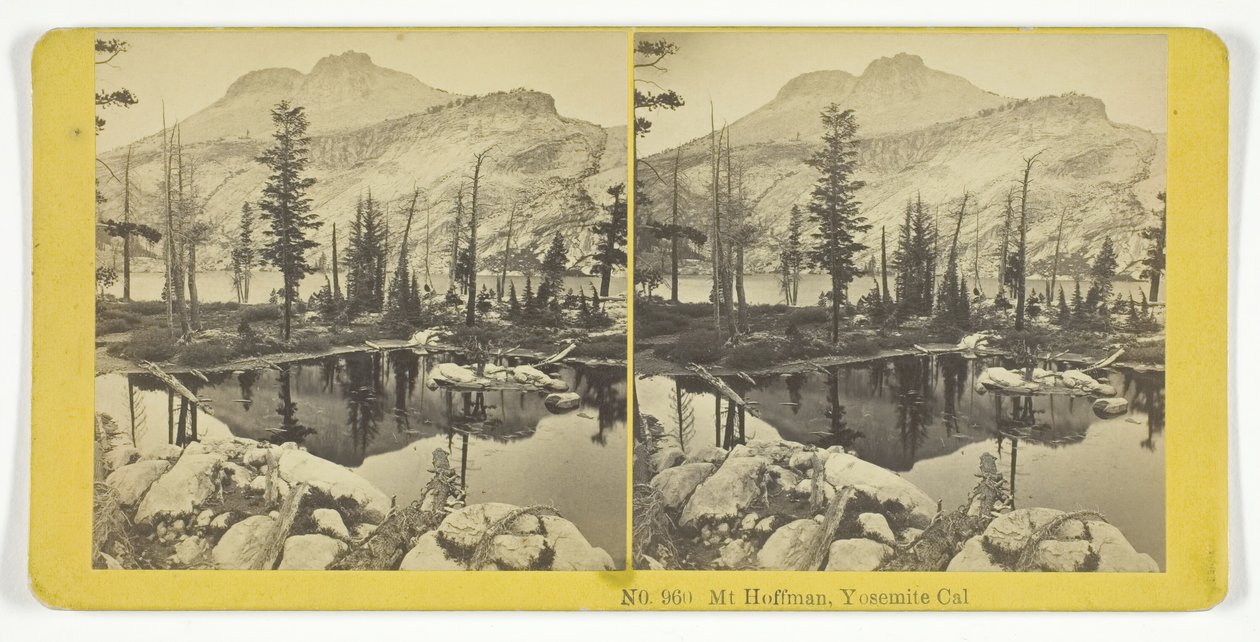 Mt Hoffman, Yosemite, Cal., 185575. Twórcy: Kilburn Brothers, BW Kilburn. autorstwa Kilburn Brothers, BW Kilburn