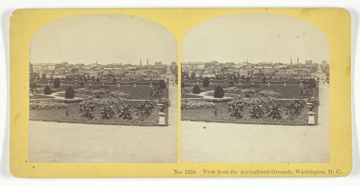 Widok z terenów rolniczych, Waszyngton, D.C., 185575. Twórcy: Kilburn Brothers, BW Kilburn. autorstwa Kilburn Brothers, BW Kilburn
