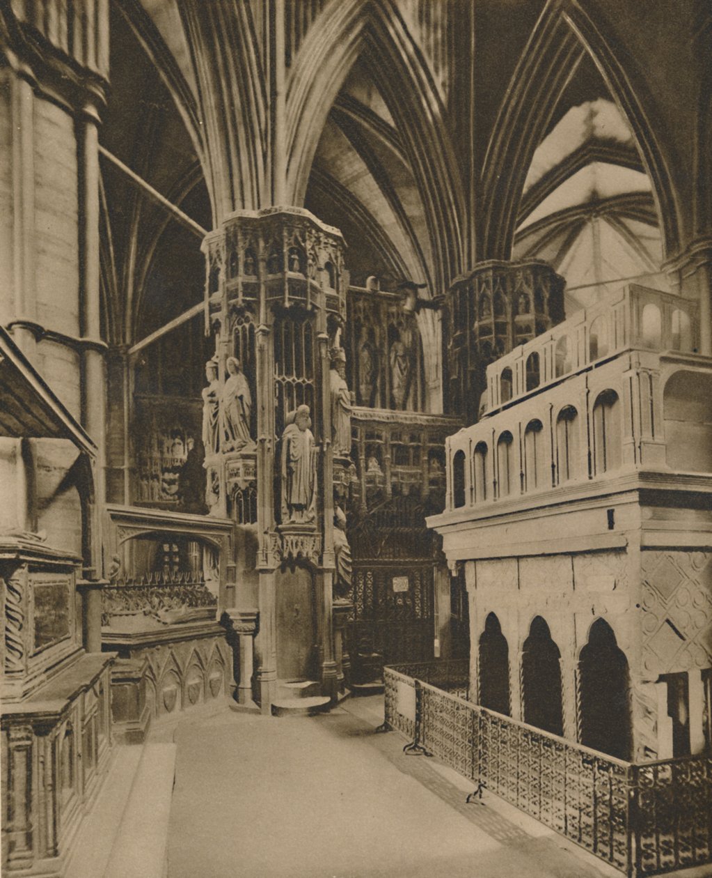 „Sanktuarium Edwarda Wyznawcy za ołtarzem głównym”, ok. 1935. autorstwa King