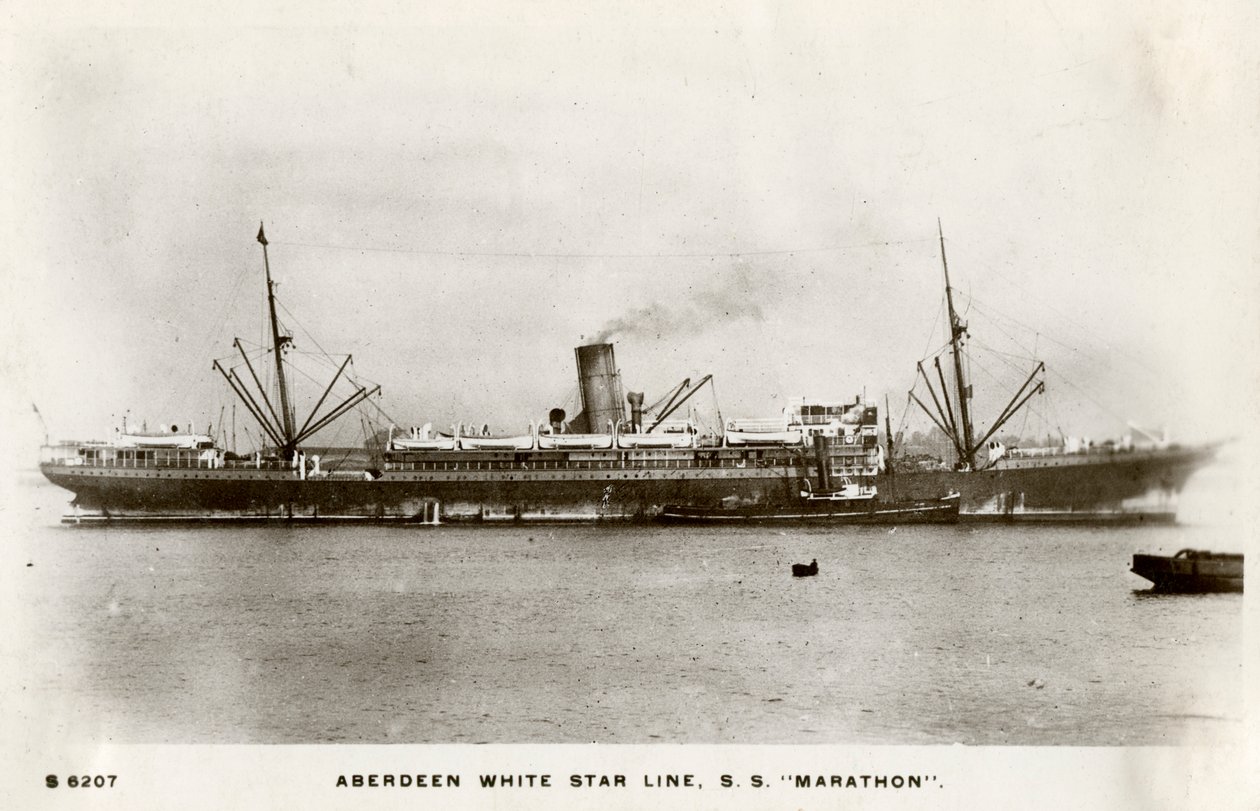 SS „Maraton”, parowiec Aberdeen White Star Line, lata 1903-1920. autorstwa Kingsway