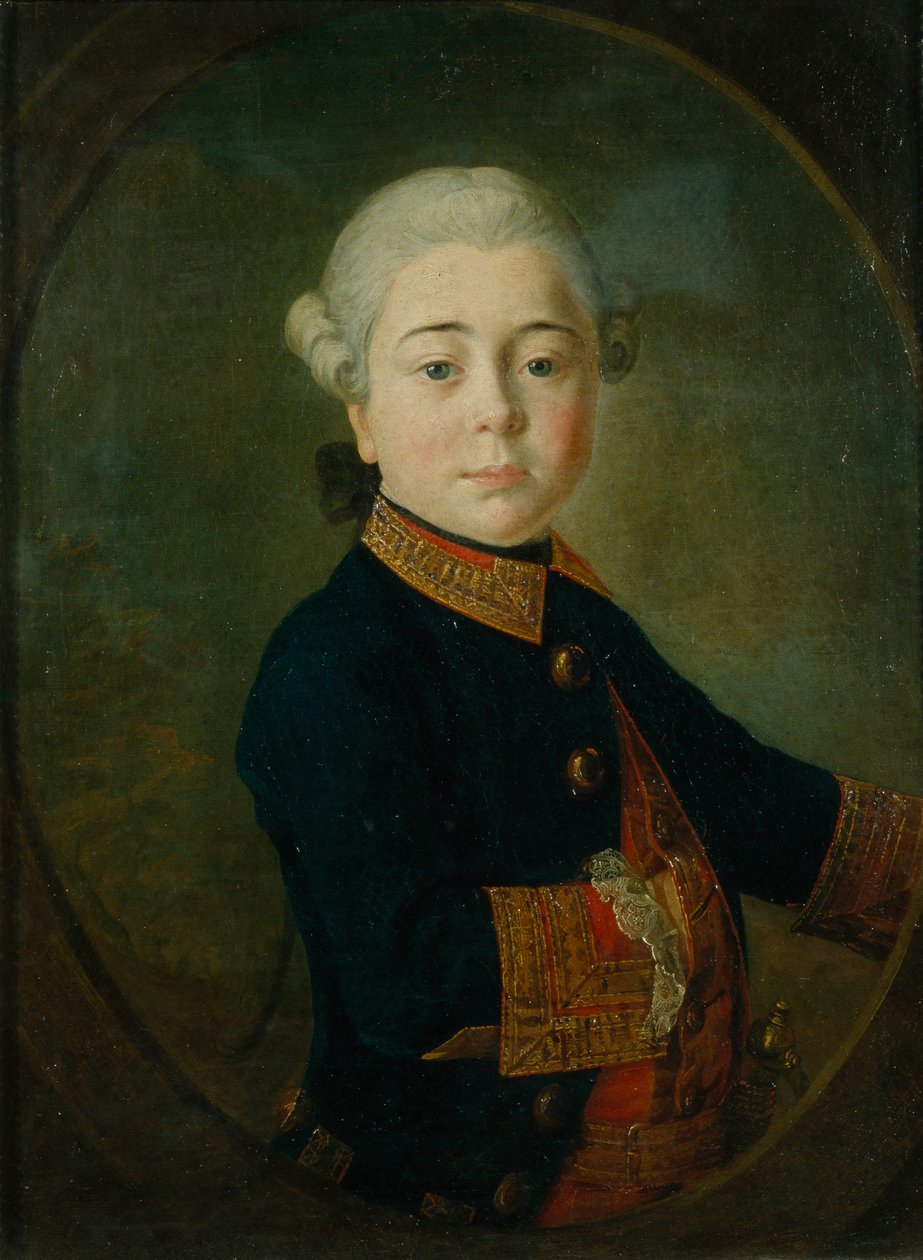 Portret hrabiego Nikołaja Dmitriewicza Matiuszkina z dzieckiem, 1763 autorstwa Kirill Ivanovich Golovachevsky