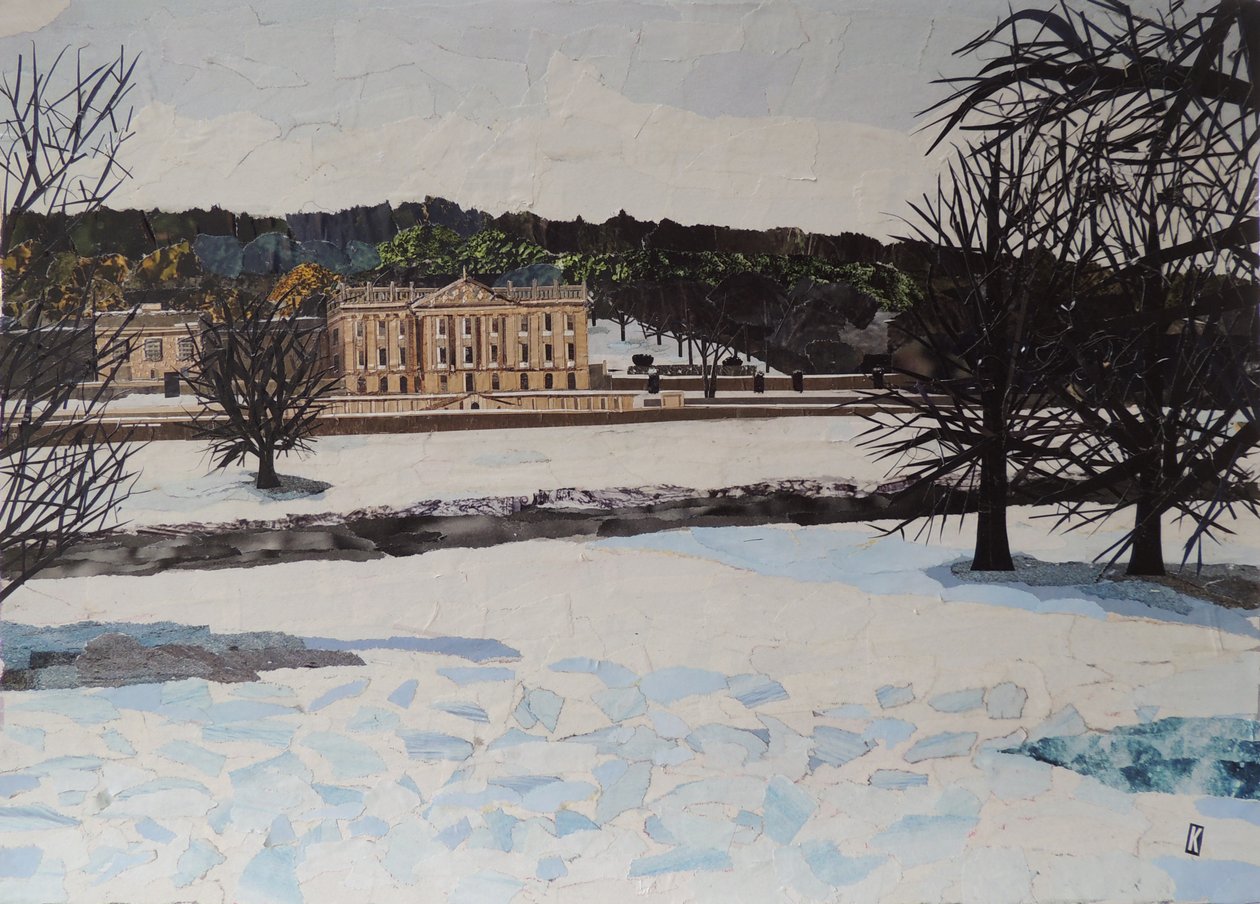Chatsworth w śniegu autorstwa Kirstie Adamson