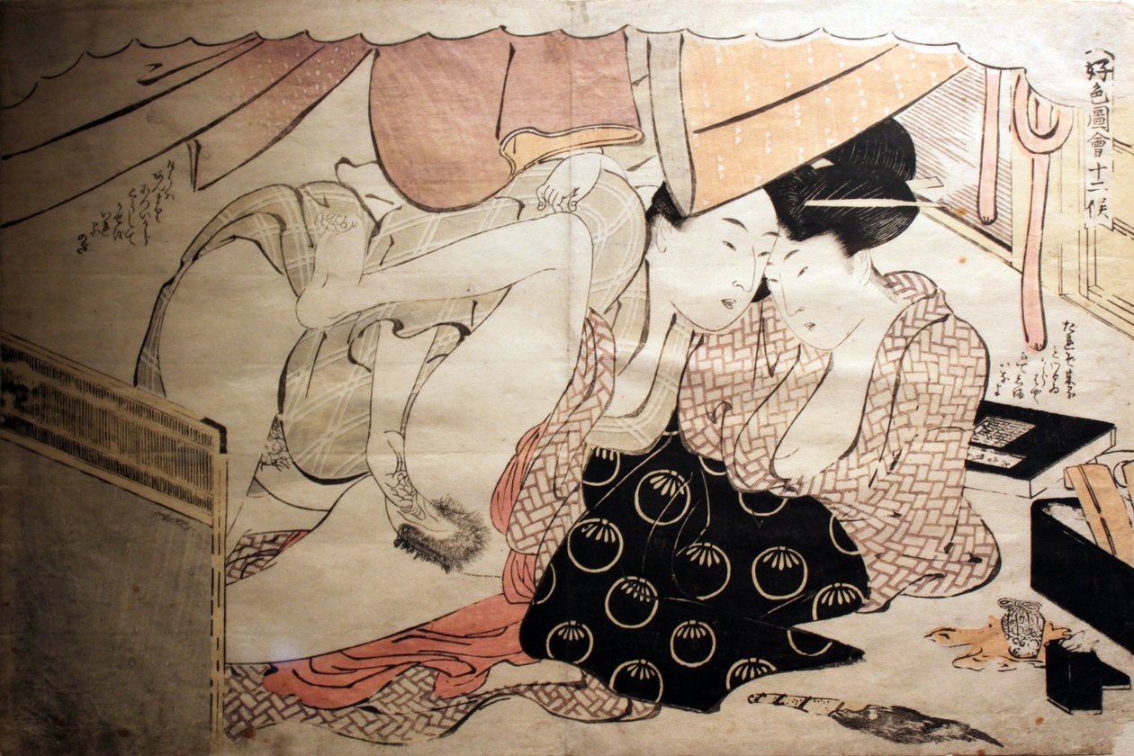 Color-Shunga autorstwa Utamaro autorstwa Kitagawa Utamaro