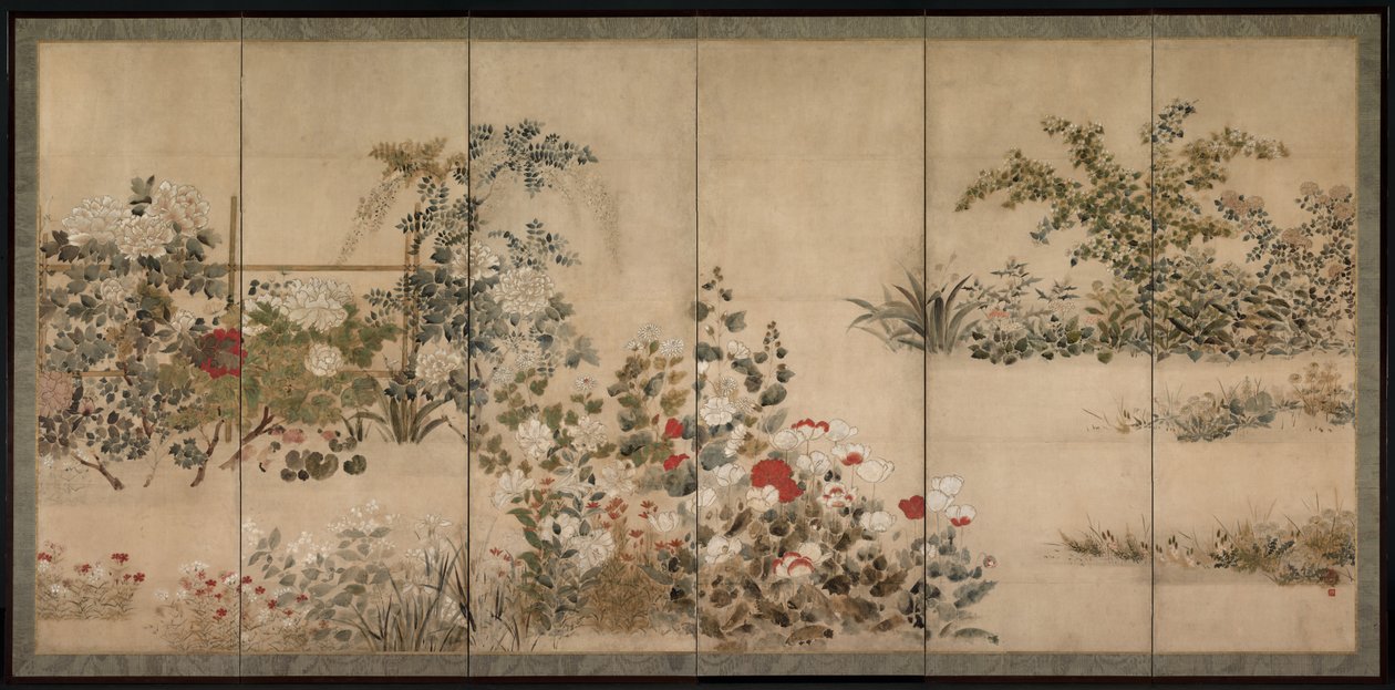 Kwiaty i Trawy autorstwa Kitagawa Sosetsu