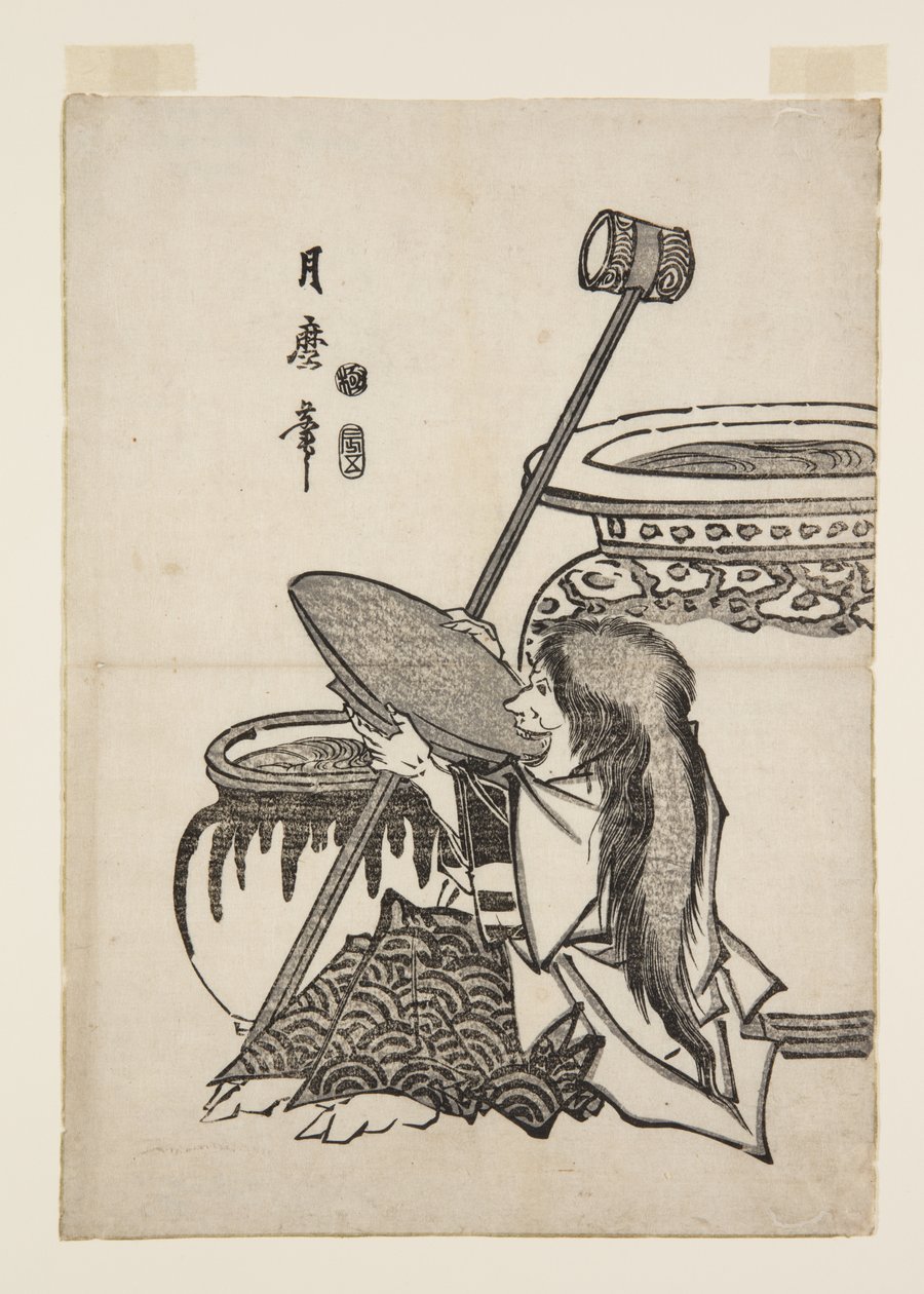 Shoujyou (kolorowy drzeworyt) autorstwa Kitagawa Tsukimaro