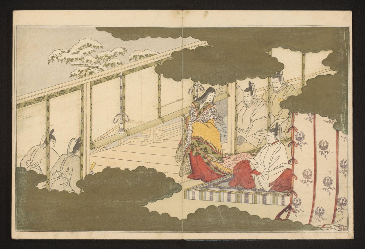 Scena sądowa osadzona w śniegu autorstwa Kitagawa Utamaro