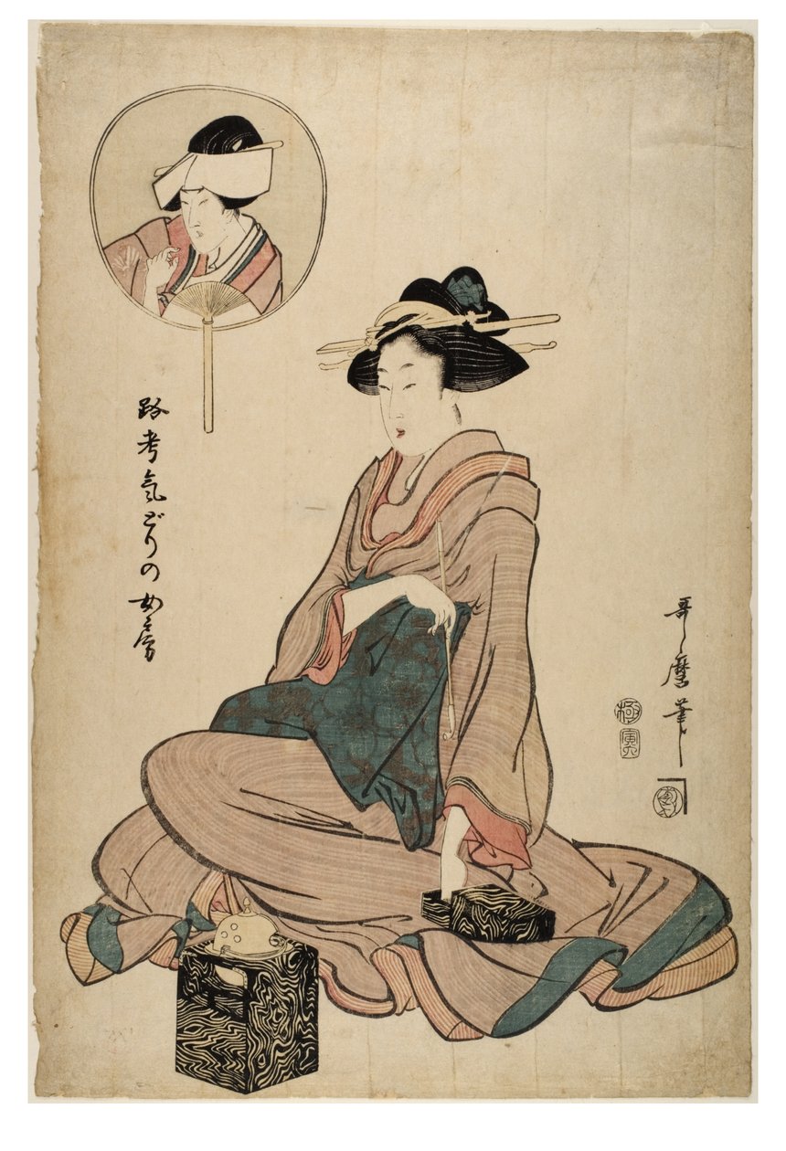 Aktor Segawa Roko w stylu żony autorstwa Kitagawa Utamaro