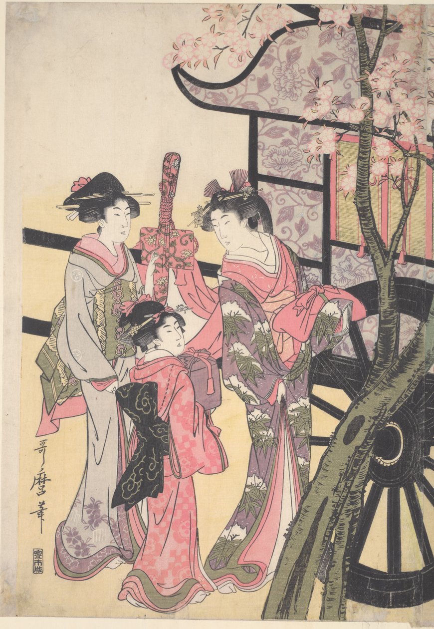 Aoi-Hime wzywa Rokujo-Hime autorstwa Kitagawa Utamaro