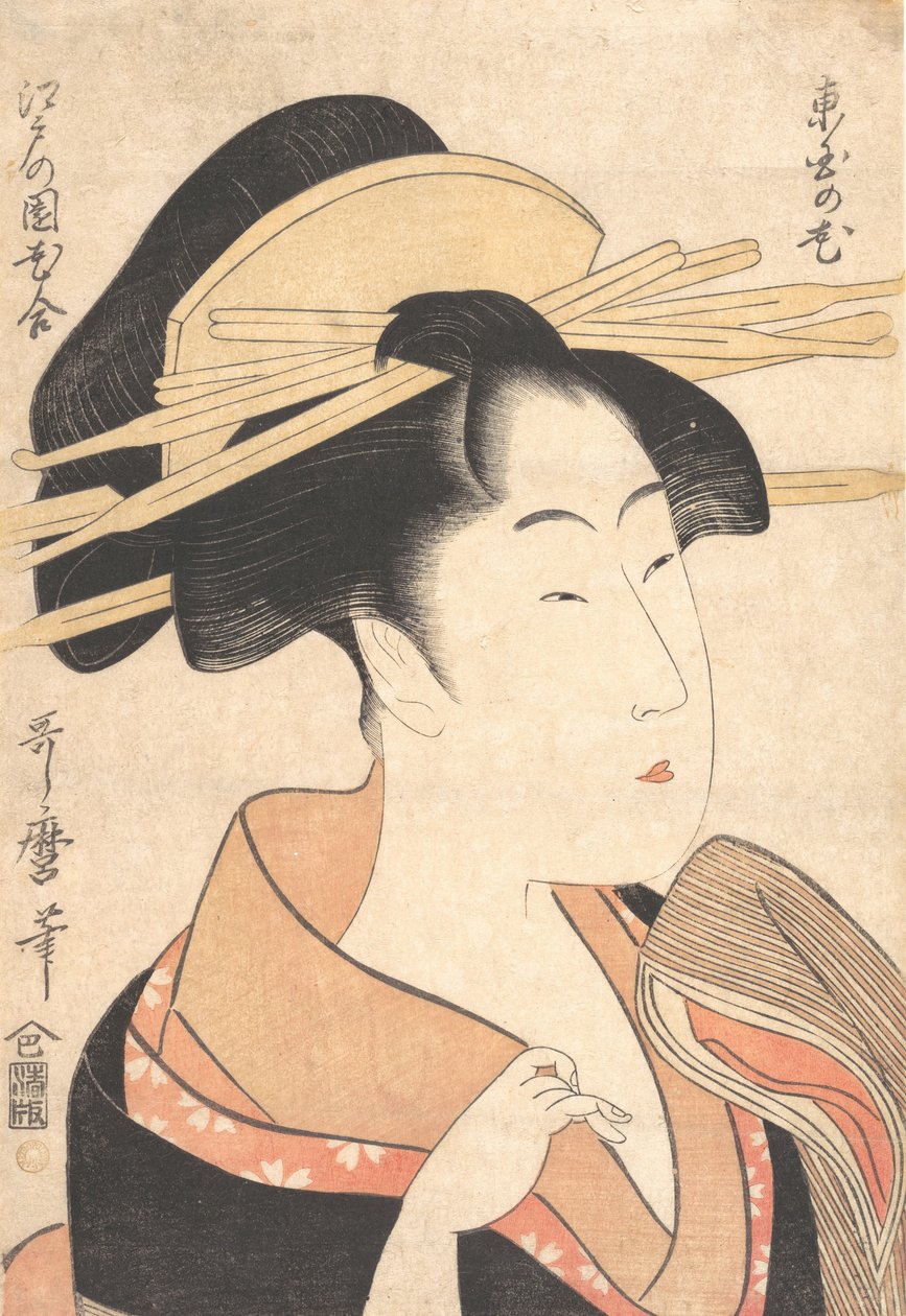 Kwiaty altany, co? 1790. autorstwa Kitagawa Utamaro