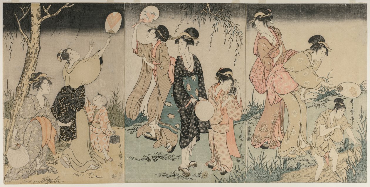 łapanie świetlików 1796-1797. autorstwa Kitagawa Utamaro
