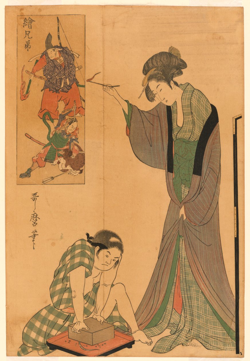 Łapanie myszy autorstwa Kitagawa Utamaro