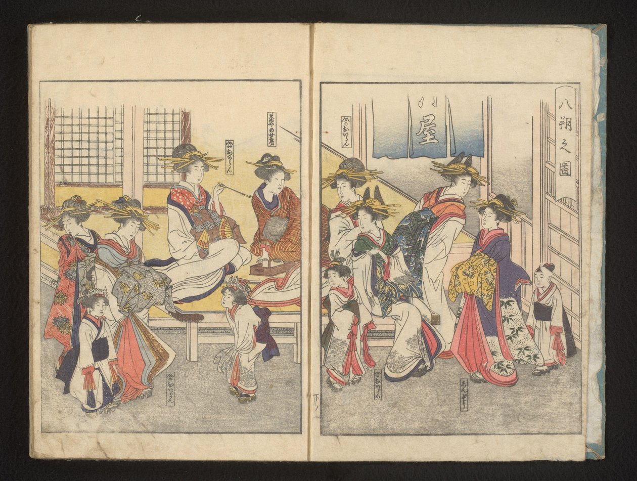 Kurtyzany w pokoju autorstwa Kitagawa Utamaro