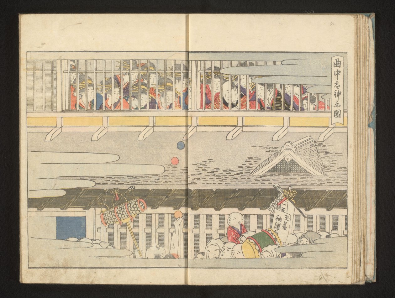 Drugie piętro burdelu autorstwa Kitagawa Utamaro