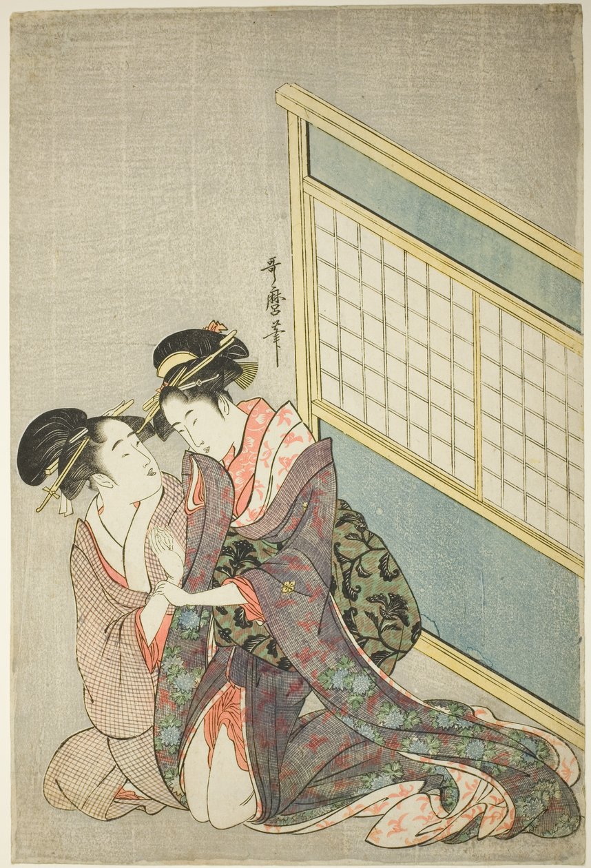 Podwójna poduszka autorstwa Kitagawa Utamaro