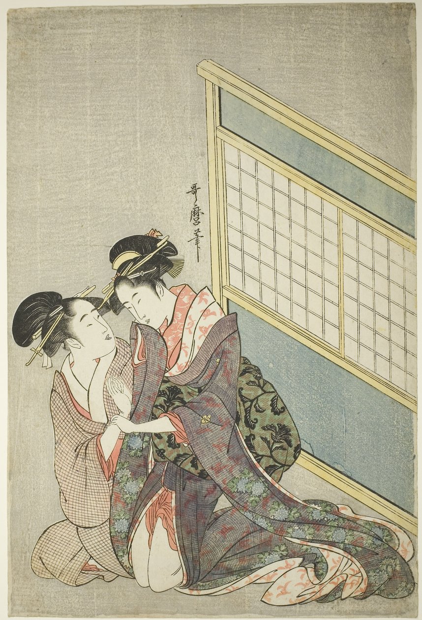 Podwójna poduszka autorstwa Kitagawa Utamaro