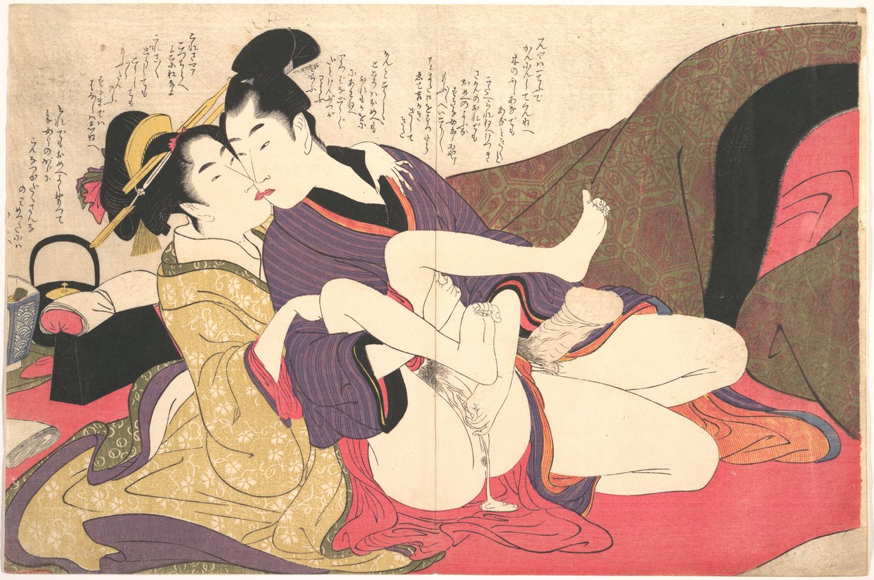 Grafika erotyczna autorstwa Kitagawa Utamaro