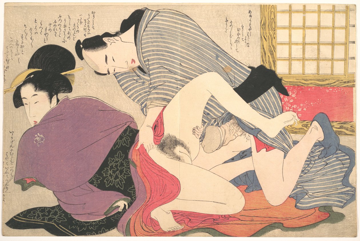 Grafika erotyczna autorstwa Kitagawa Utamaro