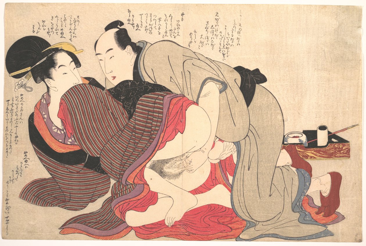 Druk erotyczny autorstwa Kitagawa Utamaro